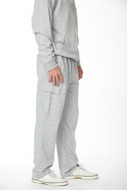 Men's Grey Fleece Cargos