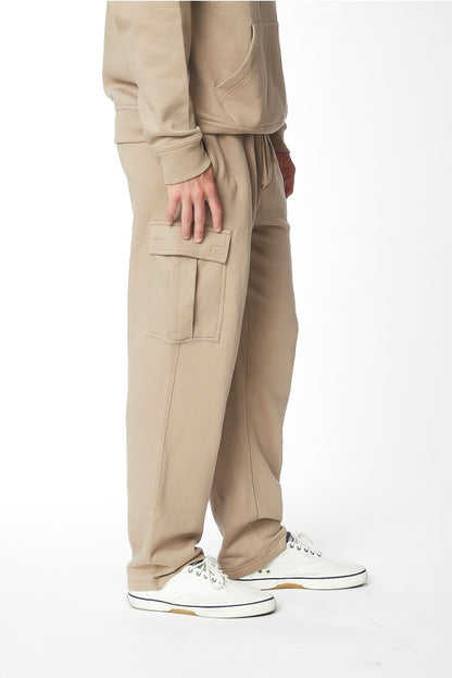 Men's Tan Fleece Cargos