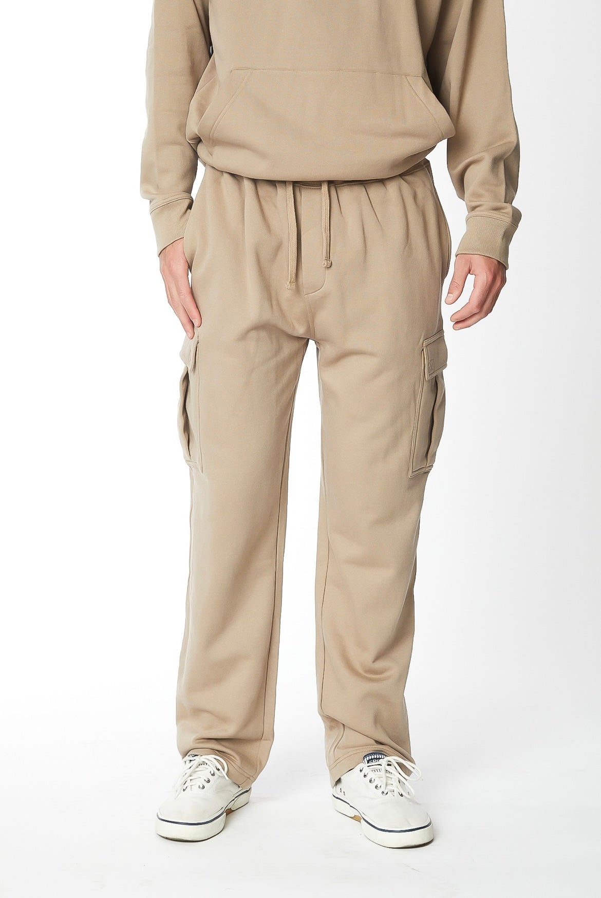 Men's Tan Fleece Cargos