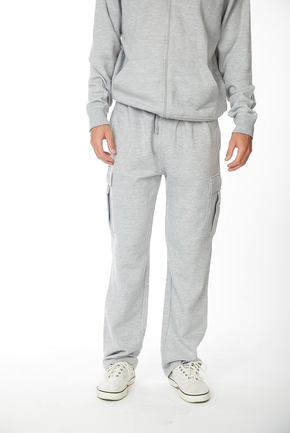 Men's Grey Fleece Cargos