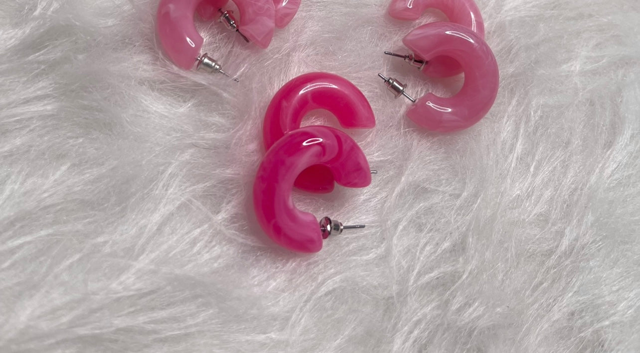 Hot Pink Hoops