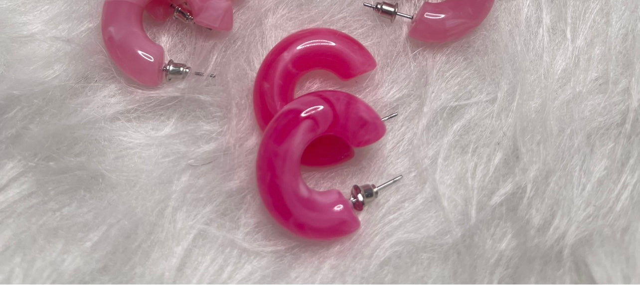 Hot Pink Hoops