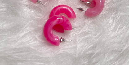 Hot Pink Hoops