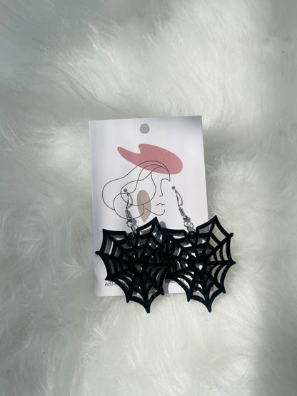 Heart Cobweb Earrings