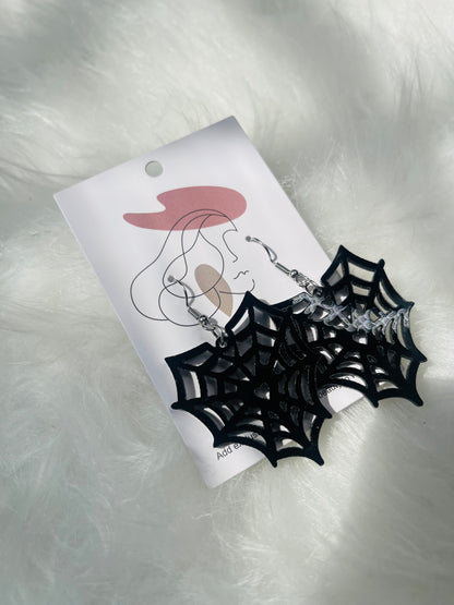 Heart Cobweb Earrings