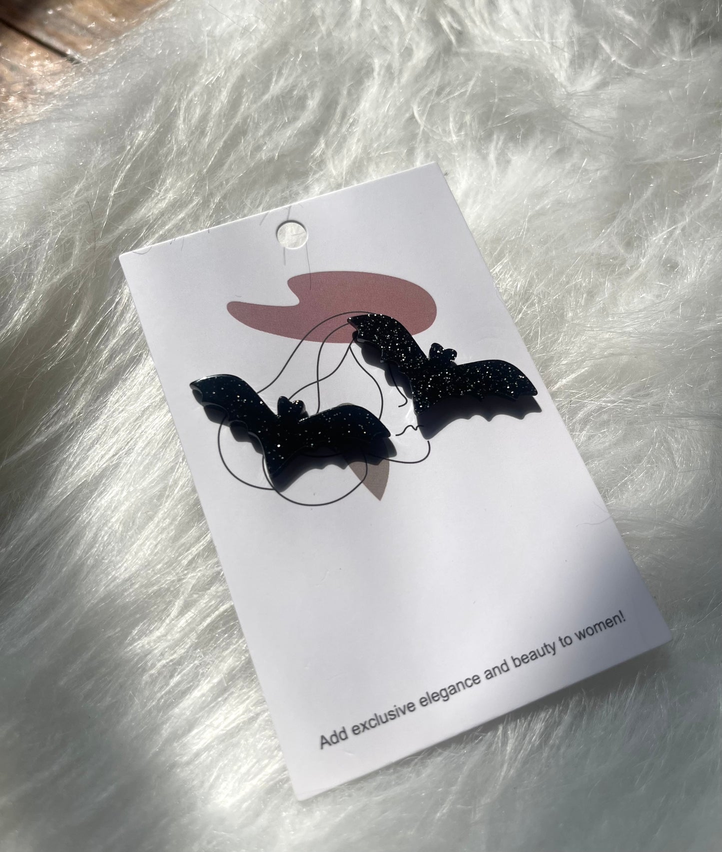 Sparkly Bat Studs