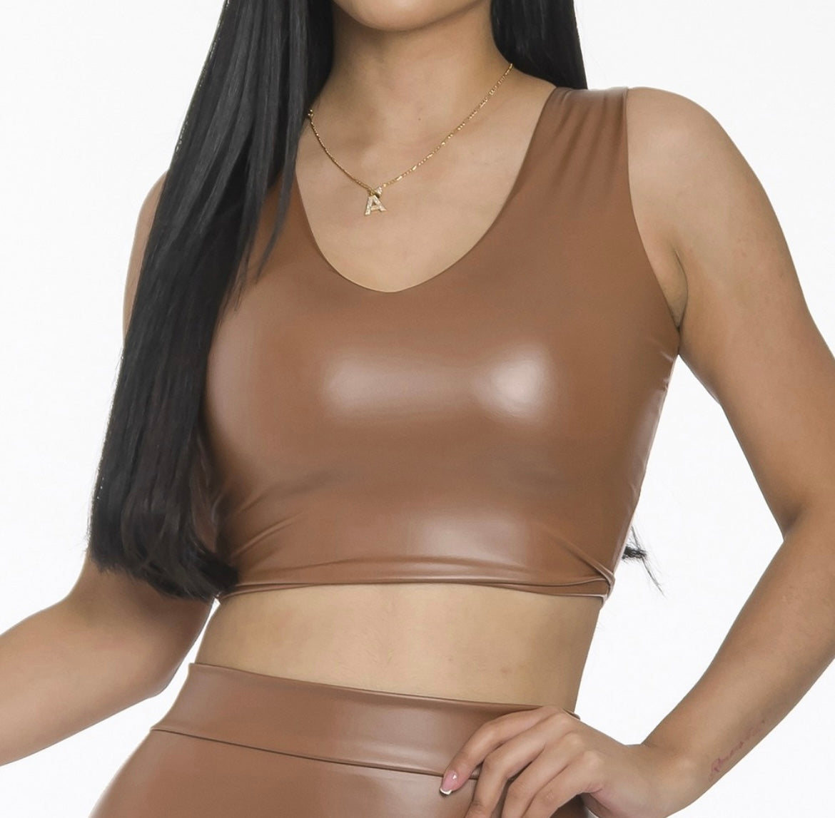 Plus Size Leather Top