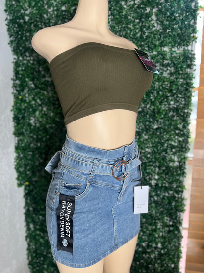 Olive Tone Tube Top