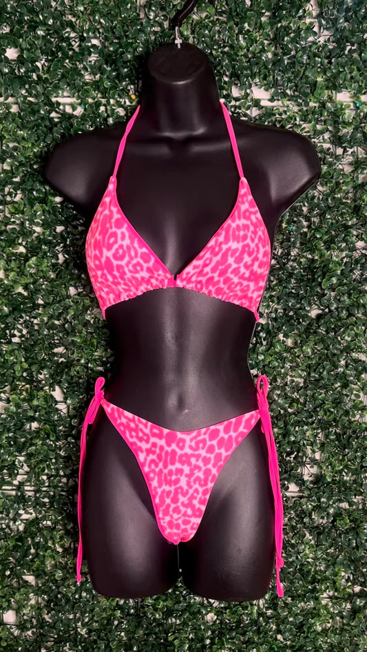 Hot Pink Leopard Bikini
